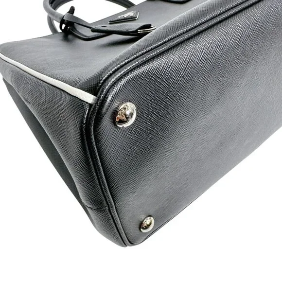 Prada 1 Ba274 2-Way Bag Saffiano Tote Bag Black - Picture 7 of 15